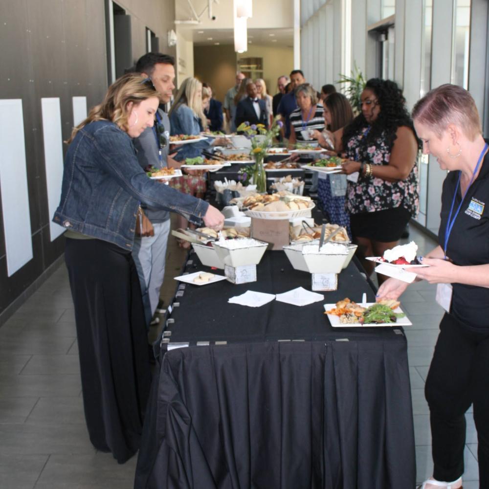 buffet line