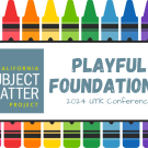 Conference logo with crayons