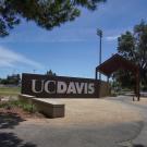 UC Davis sign in front of campus entry