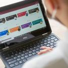 open laptop screen