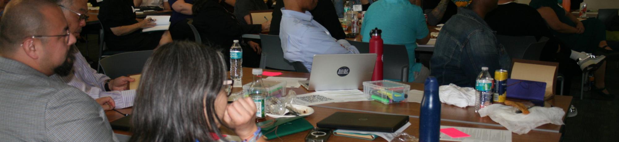 Group discussion with multiple participants